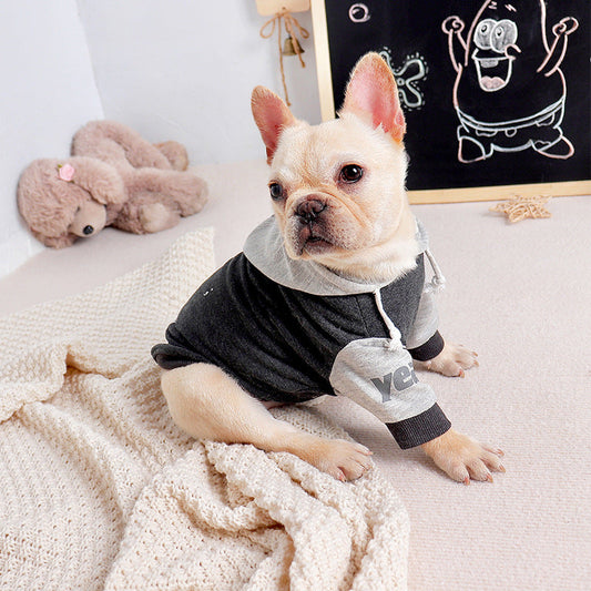 KFX-6363069 Stylish Grey Cotton Two-Legged Dog Sweater with Print