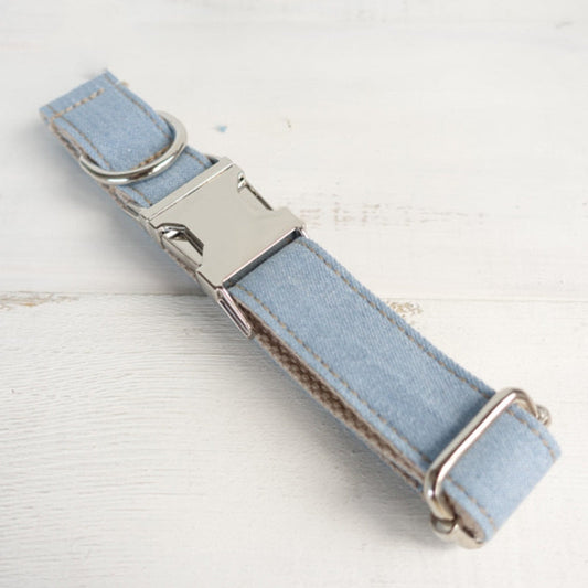 KFX-6369725 Blue Polyester Cowboy Dog Collar - Stylish and Durable Pet Accessory