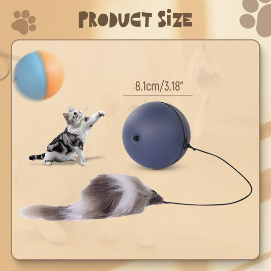 KFX-6415293 Automatic Self-Rolling Cat and Dog Ball Toy for Interactive Play and Exercise