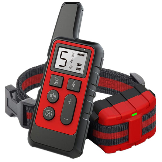 KFX-6453821 Waterproof Rechargeable Dog Training Collar with Remote Control and LCD Display, 500M Range