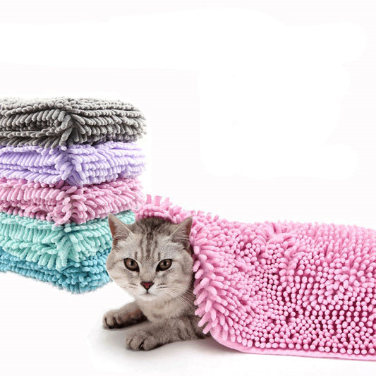 KFX-6477245 Extra-Large Quick-Drying Absorbent Fiber Towel for Pets - Pink, Purple, Green, Blue, Gray