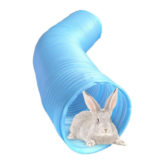 KFX-6580925 Adjustable Tunnel Pipe for Small Animals - Pink and Blue, 10cm & 18cm Diameter, 100cm Length