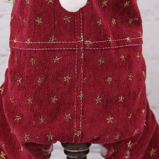 KFX-6592445 Hooded Sweatshirt for Dogs – Cozy Polyester Pet Outerwear in Wine Red & Smoke Gray