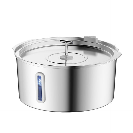 KFX-6593213 Large Capacity 7L Pet Bowl with Stainless Steel Floating Design for Cats and Dogs