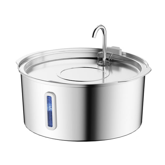 KFX-6593213 Large Capacity 7L Pet Bowl with Stainless Steel Floating Design for Cats and Dogs