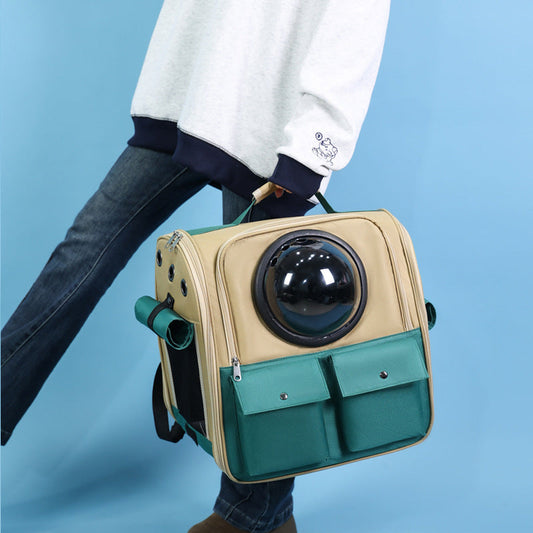 KFX-6637885 Extendable Large Capacity Pet Backpack for Cats and Dogs, Nylon Material, Medium Soft Design