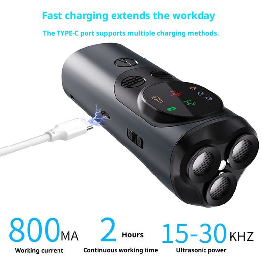 KFX-6879805 Handheld Ultrasonic Dog Repellent Trainer with Light for Bark Control and Anti-Bite Protection