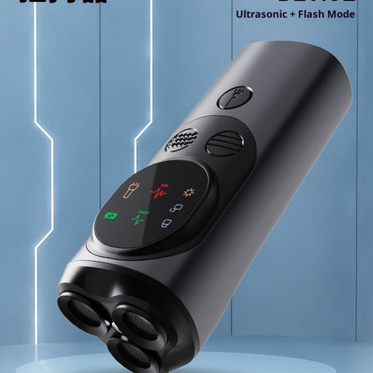 KFX-6879805 Handheld Ultrasonic Dog Repellent Trainer with Light for Bark Control and Anti-Bite Protection