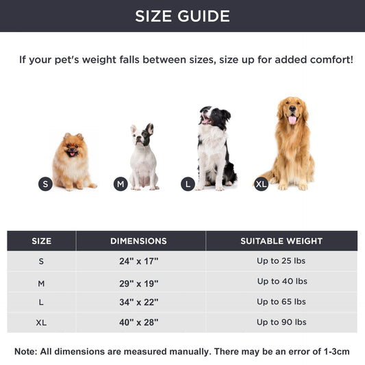 KFX-6905405 Self-Warming Cat and Dog Mat - Soft Thermal Pet Crate Pad with No-Slip Bottom for Indoor/Outdoor Use