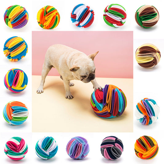 KFX-6906813 Foldable Dog Snuffle Ball - Interactive Pet Feeding Toy for Enhanced Sniffing and Playtime