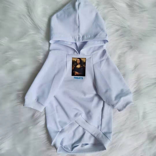 KFX-6920125 Cotton Pet Sweatshirt for Dogs and Cats in Black and White, Multiple Sizes Available