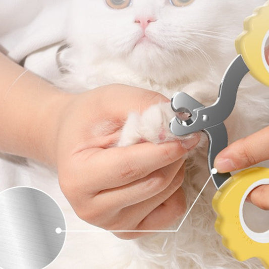 KFX-6999869 Universal Pet Nail Clippers for Dogs and Cats - Available in Lemon Yellow, Lake Blue, and Ivory White
