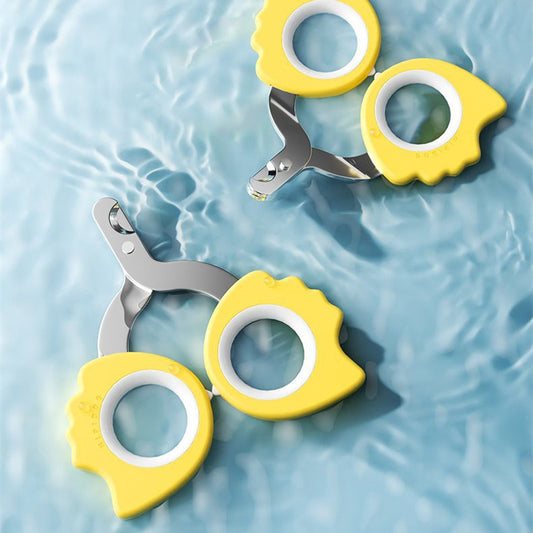 KFX-6999869 Universal Pet Nail Clippers for Dogs and Cats - Available in Lemon Yellow, Lake Blue, and Ivory White