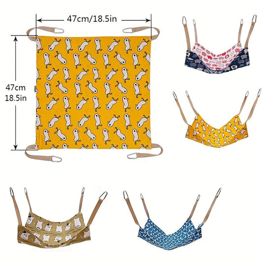 KFX-7005117 Breathable Multi-Color Cotton Hemp Cat Hammock for Cages and Hanging Nests