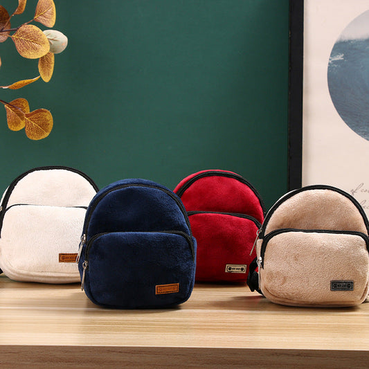 KFX-7019581 Portable Flannel Backpack for Pets - Snack Carrier for Cats and Dogs