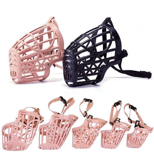 KFX-7088317 Anti-Bark and Anti-Bite Dog Muzzle for Small and Medium Pets - Nylon Strap Mouth Cover