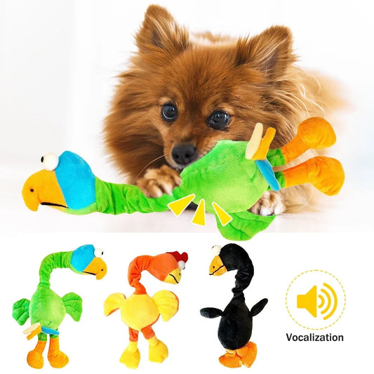 KFX-7136189 Interactive Squeaky Chicken Dog Toy for Chewing and Playtime Activities