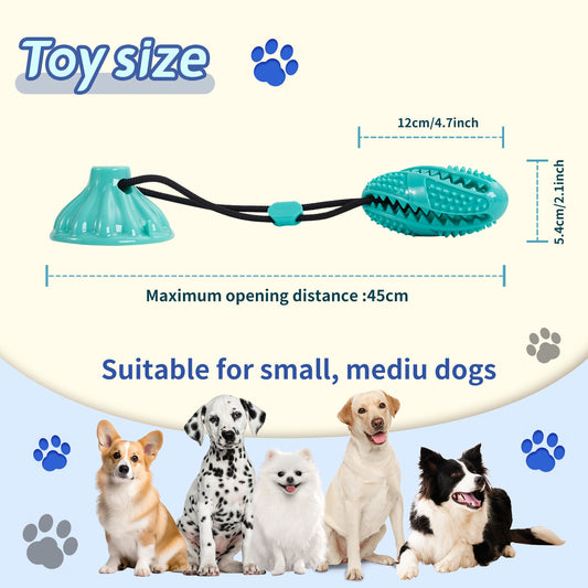 KFX-7300029 Suction Cup Dog Toy Ball for Molar Teeth Cleaning and Playtime