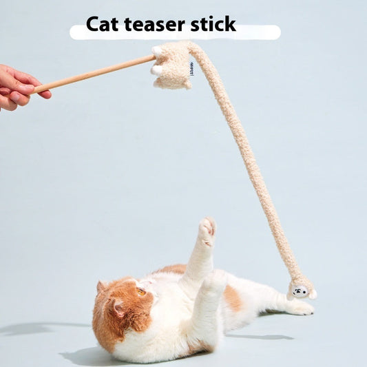 KFX-7432893 Interactive Plush Alpaca Cat Teaser Toy with Cat Sound Effect