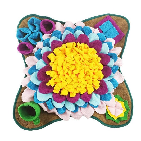 KFX-7495229 Interactive Dog Snuffle Mat with Suction Cups – Puzzle Feeding Mat for Foraging Skills, Size 50x50cm