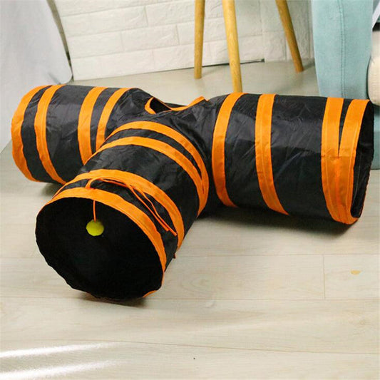 KFX-7498429 Eco-Friendly Collapsible Cat Tunnel for Scratch and Play Activities