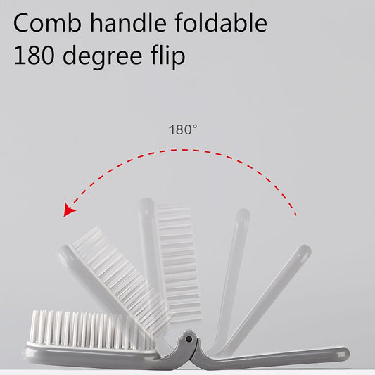KFX-7529405 Portable Foldable Pet Brush with Soft Toothed Comb for Travel and Grooming