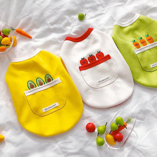 KFX-7837629 Cozy Pet Button Sweater for Dogs in Green, Yellow, and White - Multiple Sizes Available