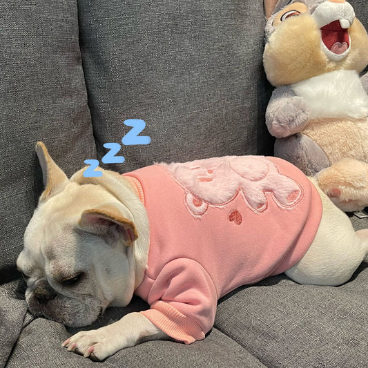 KFX-7870397 Plush Pink Dog Sweater for All Breeds, Comfortable Cotton Fabric