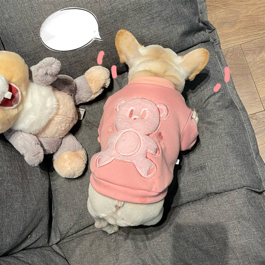 KFX-7870397 Plush Pink Dog Sweater for All Breeds, Comfortable Cotton Fabric