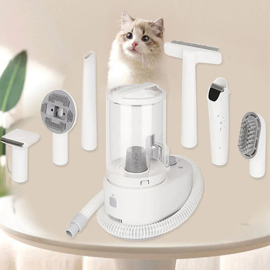 KFX-792083 Pet Grooming Kit with Vacuum Electric Trimmer and Hair Dryer for Cats