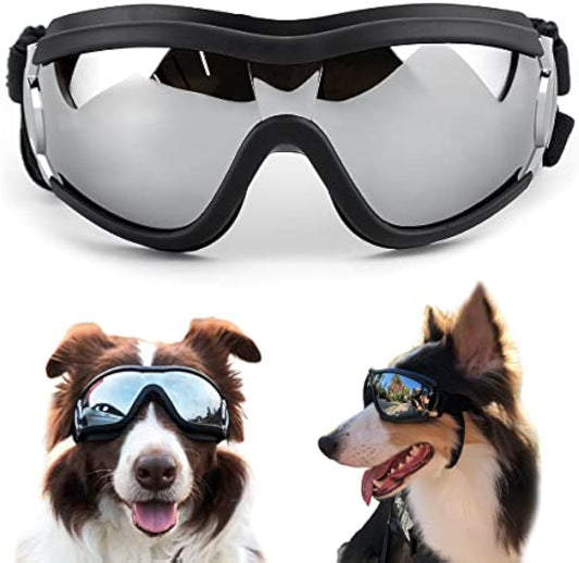 KFX-8019133 Windproof Dog Goggles for Large and Medium Breeds - Sun Protection, Anti-Fog, Adjustable Strap for Outdoor Activities