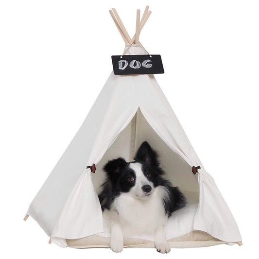 KFX-8317373 Wooden Pet Nest with Canvas Pad for Small Pets - Medium and Large Sizes Available