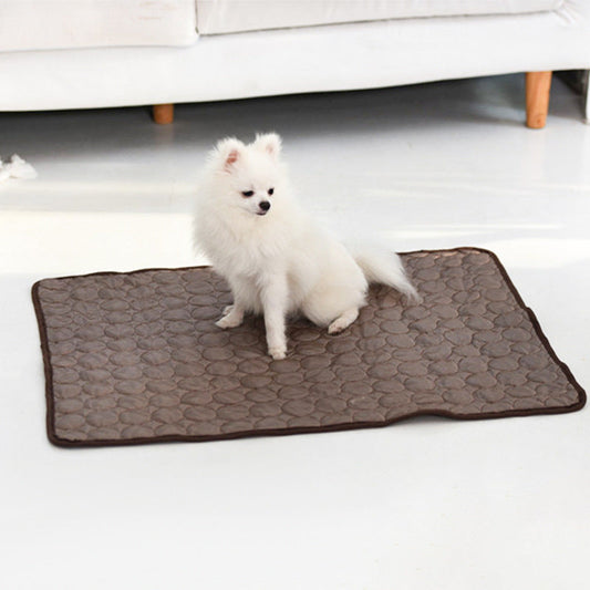 KFX-8379965 Cooling Pet Sleeping Mat Made of Ice Silk and Mesh for Hot Weather
