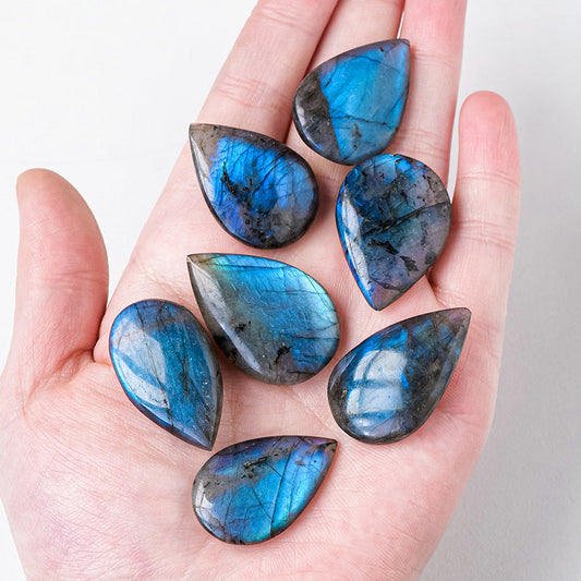 KFX-8570429 Labradorite Crystal Blue Light Droplets - Modern Simplicity Stone 3-4cm
