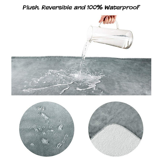 KFX-8674877 Waterproof Fashion Simple Dog Pet Mat - Polyester Fiber in Grey, Camel, Coffee, Navy