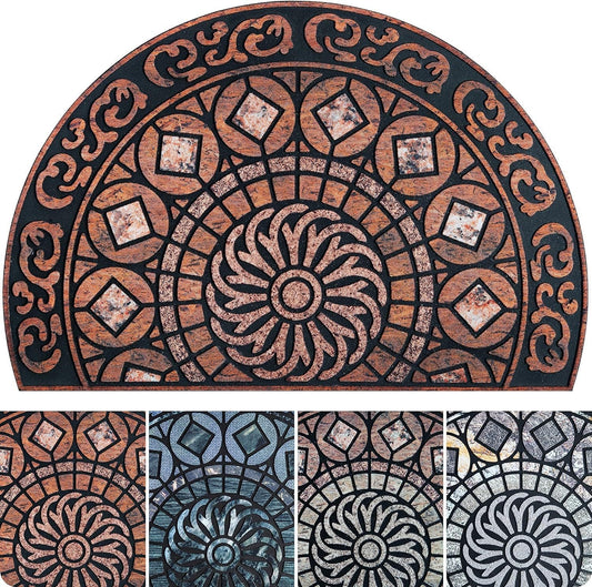 KFX-8740413 American-Style Semi-Circular Non-Slip Doormat – Absorbent Diatomaceous Earth, Various Sizes & Colors