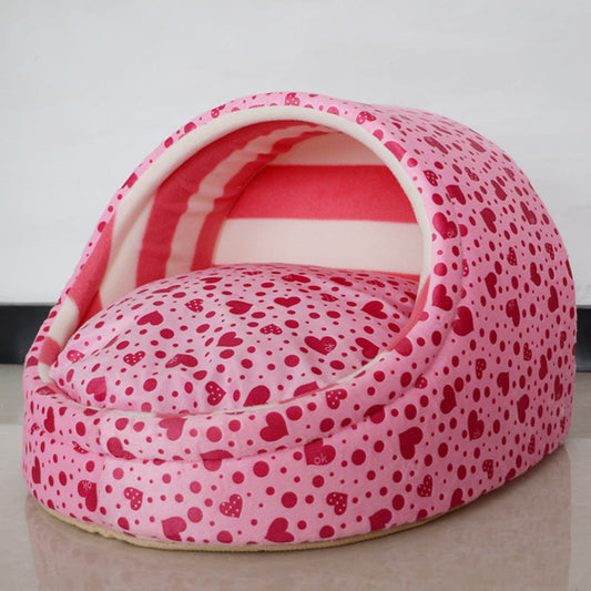 KFX-8802365 Autumn Removable & Washable Pet Nest with Non-Slip Bottom - Soft Plush, Multiple Sizes Available