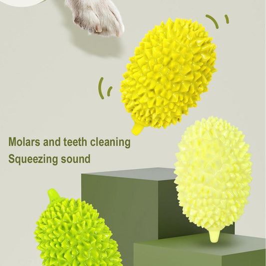 KFX-8903869 Durian Shape Durable Chew Toy for Dogs - Bite-Resistant Tooth Cleaning Ball