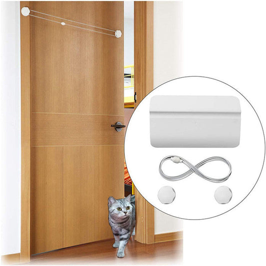 KFX-9067709 Pet Door with Adjustable Entry and Exit Direction - Large White, 25*14*3.5CM