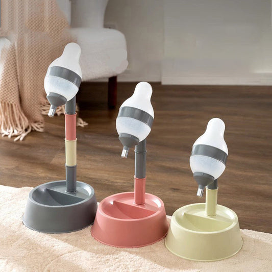 KFX-9329853 Height Adjustable Pet Water Dispenser with Detachable Bowl and Anti-Slip Design