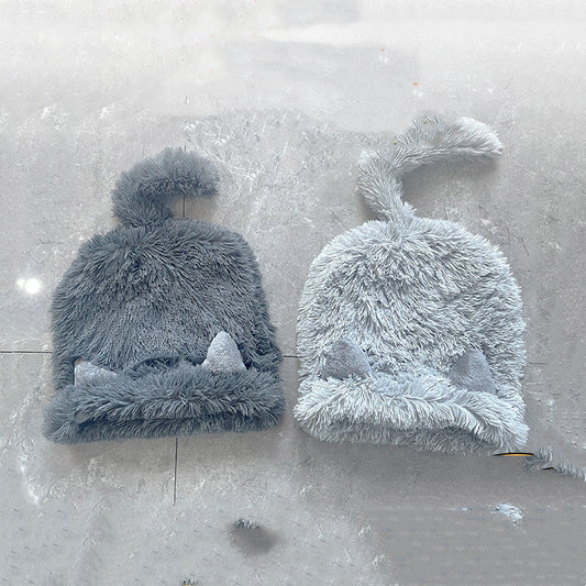 KFX-9526845 Plush Pet Sleeping Bag for Autumn and Winter in Dark and Light Gray