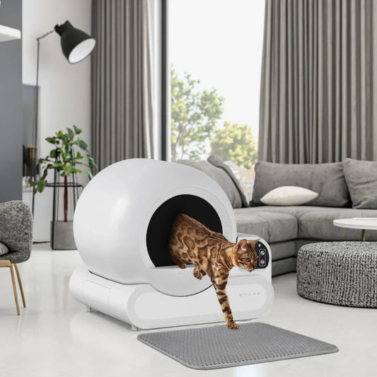 KFX-983123 Automatic Self-Cleaning Cat Litter Box with App Control and Odor Control, 70L Capacity