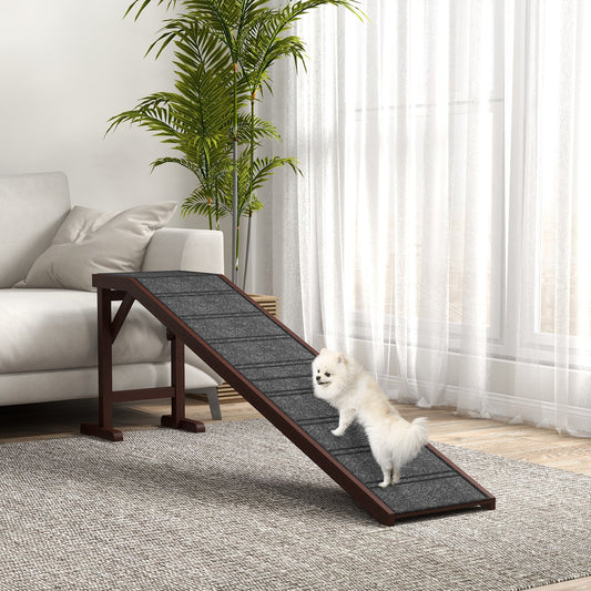 Pet Ramp For Dogs With Non-slip Carpet And Top Platform