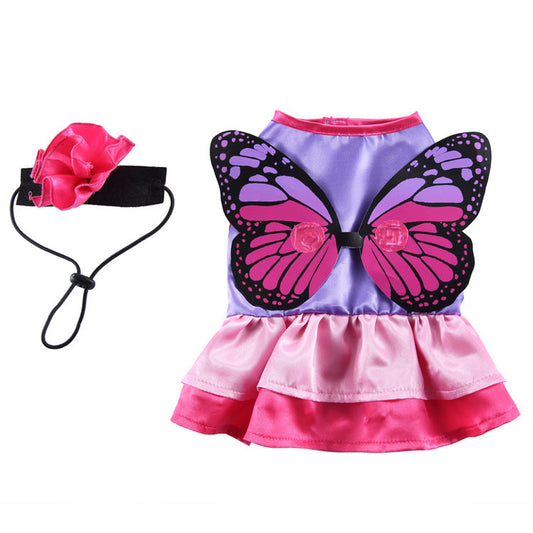 Pet Clothes Cosplay Funny Outfit Dog Clothes Butterfly Wings Festival