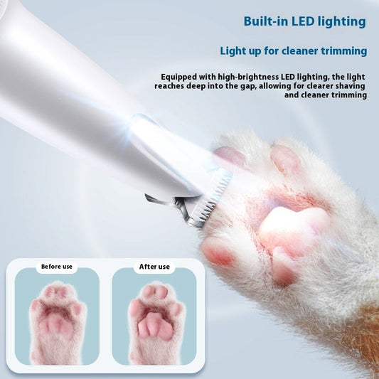 Two-in-one Pet Multi-part Trimming Intelligent Double Button Cat Foot Shaving Device