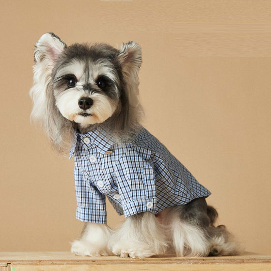 Dog Clothes Summer Small Plaid Shirt
