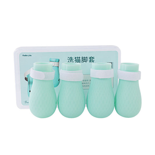 Silicone Cat Foot Cover For Feeding Medicine, Bathing And Cutting Nails, Anti-bite And Anti-scratch