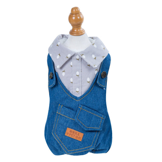 Four - legged Clothes Handsome British Dog Padded Clothes