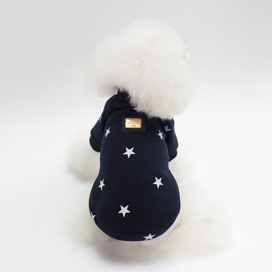 Pet Clothes Autumn And Winter Five-pointed Star Sweater