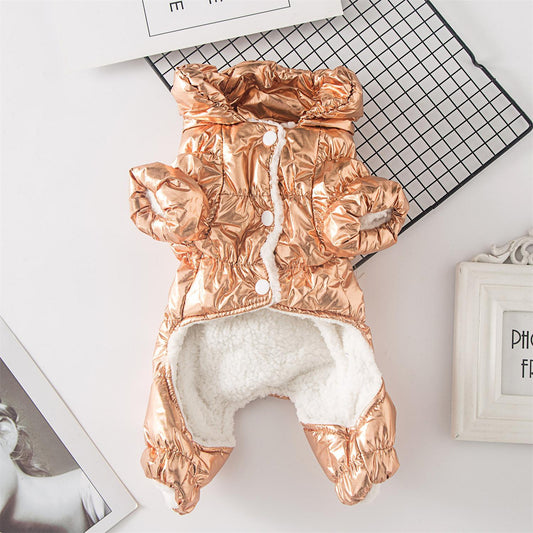 Dog Clothes Autumn And Winter Four-legged Down Cotton-padded Clothes